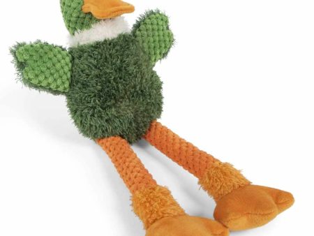 goDog Checkers Skinny Duck w Chew Guard Plush Dog Toy Small Online now