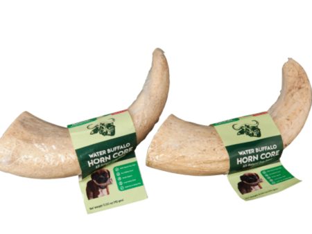 WATER BUFFALO HORN CORE-Horn Inner Part-100% Natural, High Protein, Long-Lasting, Grain-Free, Gluten-Free, Low-Fat, Dog Dental Treats & Chews-2 COUNT-10 oz Online Hot Sale