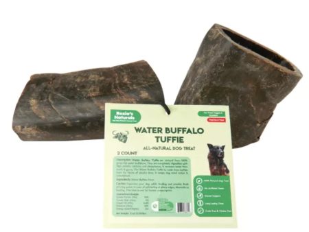 WATER BUFFALO HORN TUFFIE- 100% Natural Dog Treat & Chews, Grain-Free, Gluten-Free, Dog Chewing Dental Toys, 2 COUNT, 7.5 oz Supply