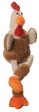 goDog Checkers Skinny Rooster Brown w Chew Guard Plush Dog Toy For Cheap