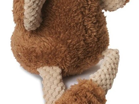 goDog Checkers Skinny Rooster Brown w Chew Guard Plush Dog Toy For Cheap