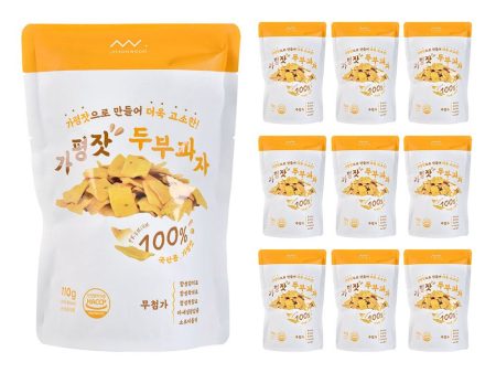 Natural Woori Tofu Snack 110g Contains 100% domestic soybeans and 100% Gapyeong pine nuts, 110g For Sale