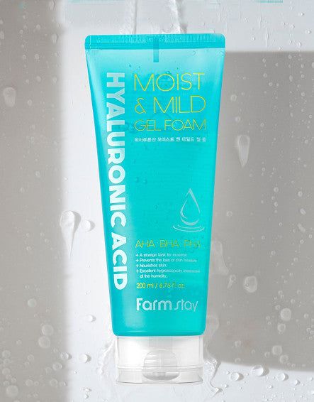 Farmstay Hyaluronic Acid Moist & Mild Gel Foam 200ml Online now