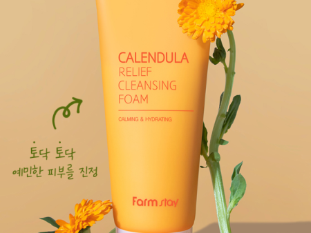 Farmstay Calendula Relief Cleansing Foam 180ml Hot on Sale