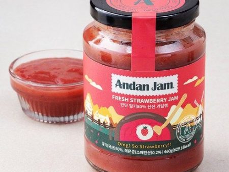 Andan Jam strawberry 80% fresh fruit jam, 460g For Cheap